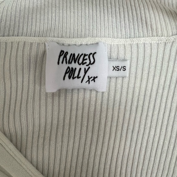 Princes Polly White Long Sleeve Top xs/s - Picture 3 of 3